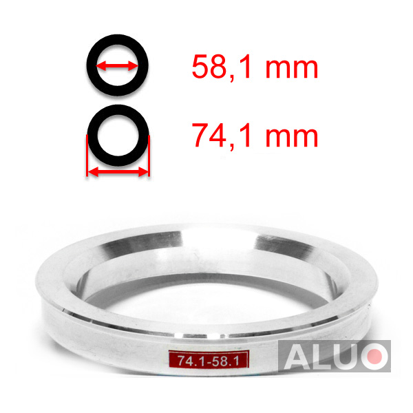 Aluminium Zentrierringen 74,1 - 58,1 mm ( 74.1 - 58.1 )