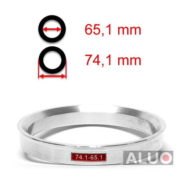 Aluminium Zentrierringen 74,1 - 65,1 mm ( 74.1 - 65.1 )