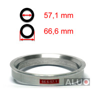 Aluminium Zentrierringen 66,6 - 57,1 mm ( 66.6 - 57.1 ) - Kostenloser Versand