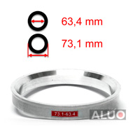 Aluminium Zentrierringen 73,1 - 63,4 mm ( 73.1 - 63.4 )